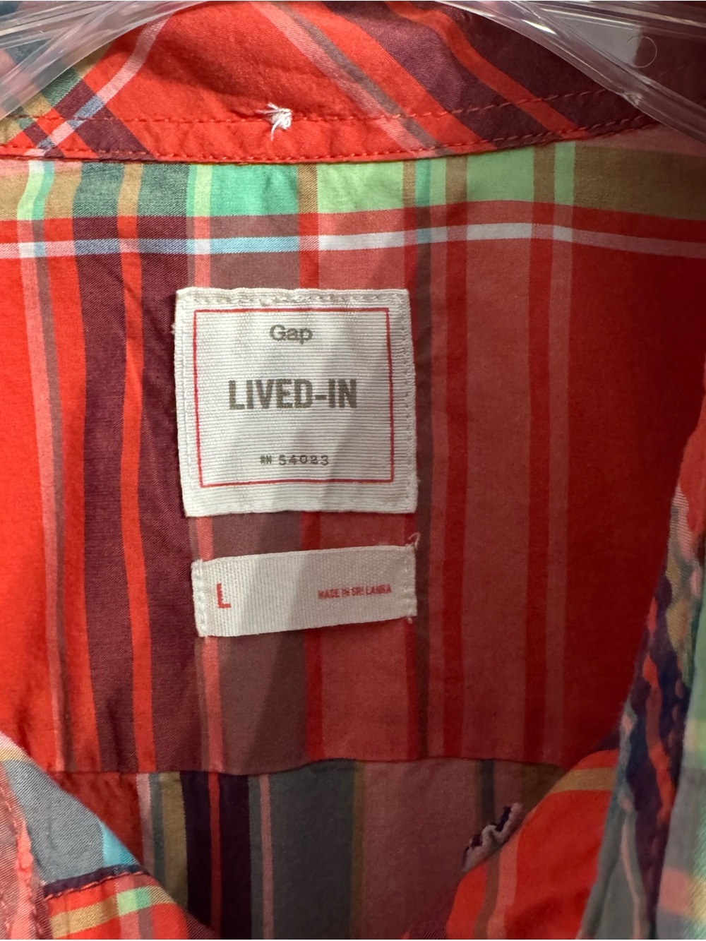 GAP (EUC) Men’s 100% Cotton Button Up, Size Large - Picture 6 of 8